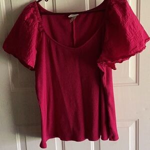 Women's Ava & Viv Red Top